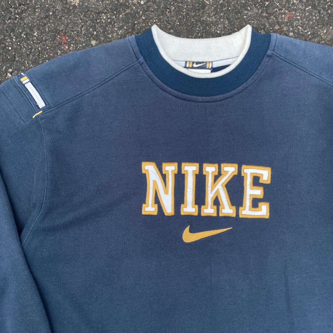90s 나이키 올드스쿨 센터 스우시 빅로고 자수 맨투맨 스웻셔츠 L 상품이미지3