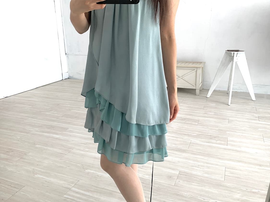 Emerald Mint Fairy Mini Dress 상품이미지3
