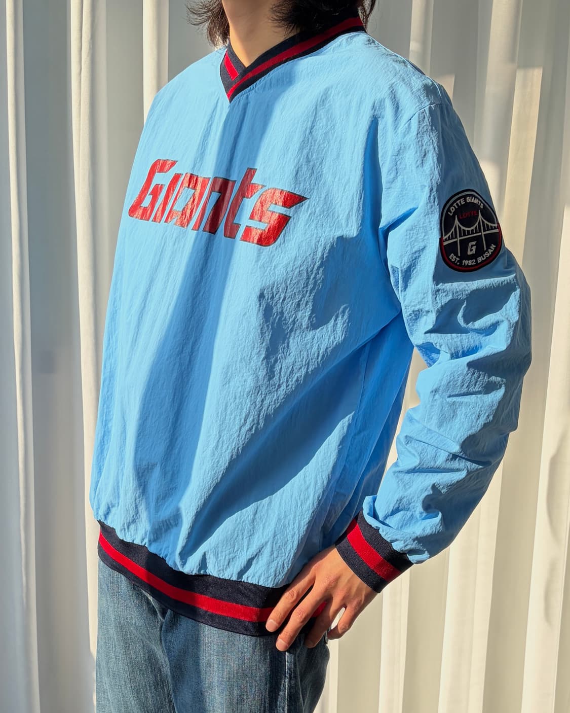 [2XL]롯데 자이언츠 바다 웜업 바람막이 상품이미지2