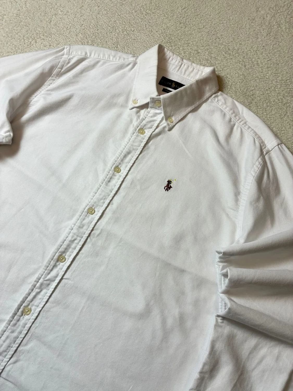 폴로 랄프로렌 옥스포드 자수 로고 화이트 셔츠 PN7237 상품이미지2