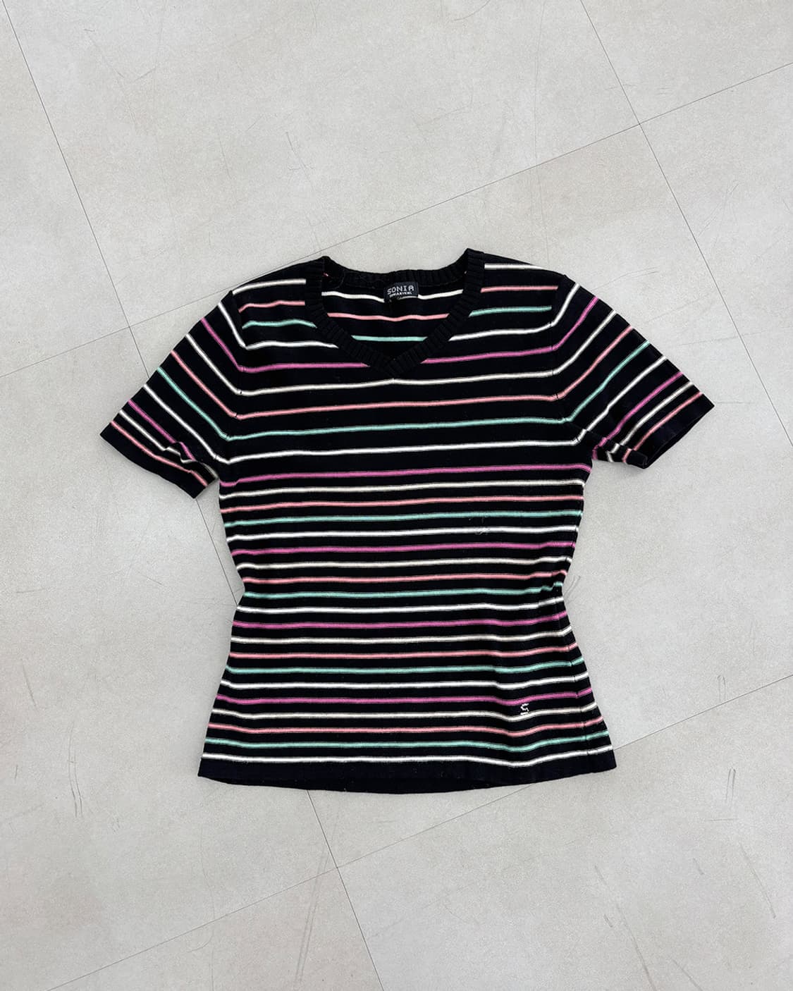 SONIA RYKIEL 비비드 스트라이프 반팔 풀오버 상품이미지4