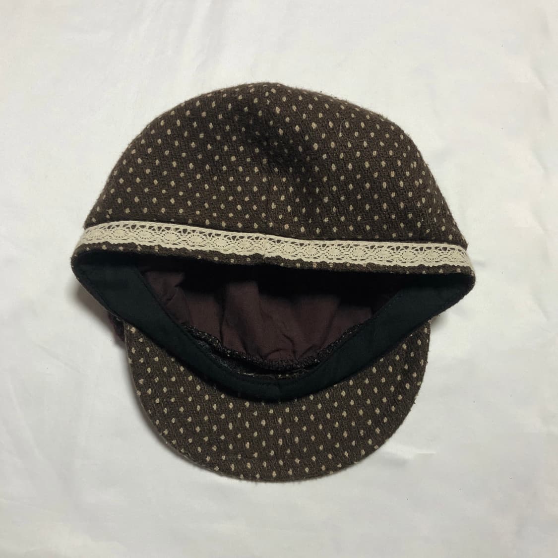 도트 레이스 캐스킷 모자 브라운 상품이미지3