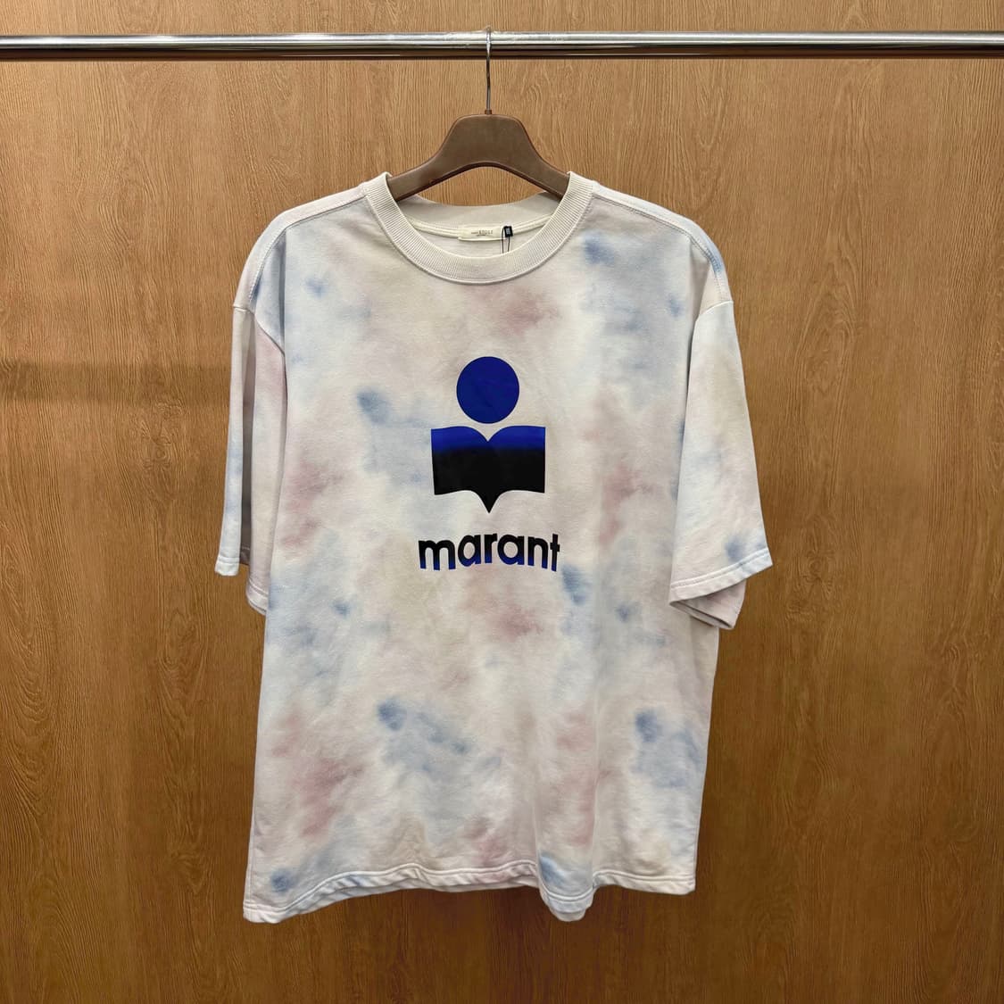 이자벨마랑 에뚜왈 라운드넥 반팔 티셔츠 타이다이 워싱 로고 프린팅 파스텔 상품이미지2