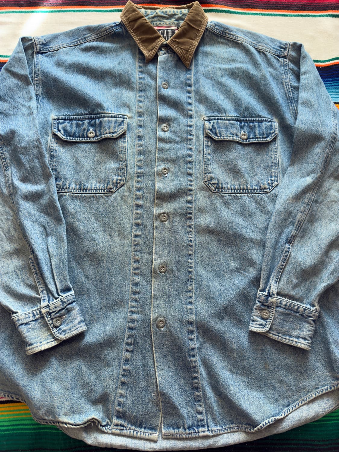 90s Old Gap denim shirt 상품이미지3