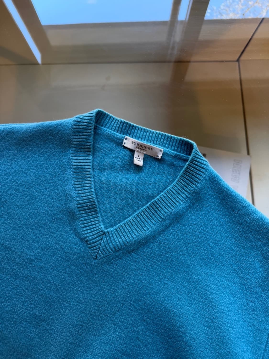 버버리 브이넥 니트 66~77 상품이미지6