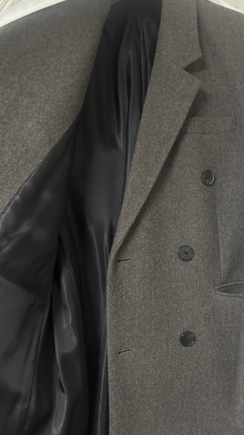 엘무드 그레이웨일 더블 코트 카키 상품이미지3