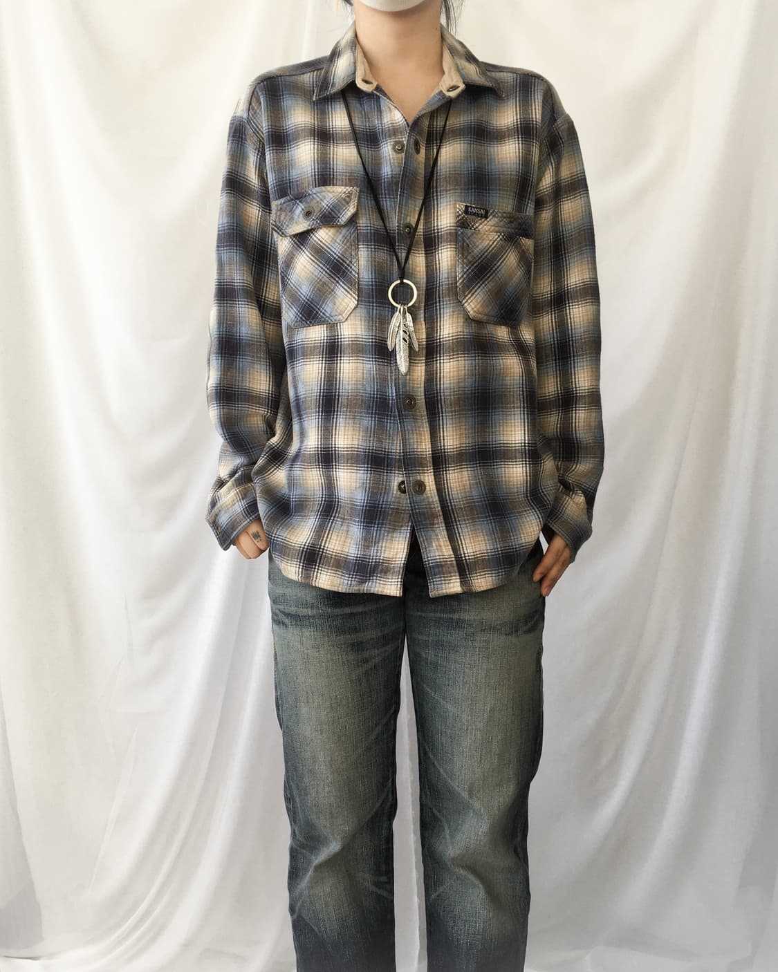Kansai jeans check pattern shirt 상품이미지7