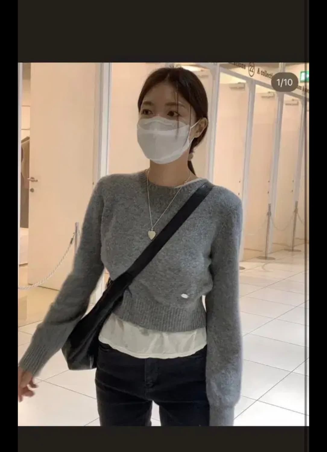 타낫 크루넥니트 그레이 상품이미지1