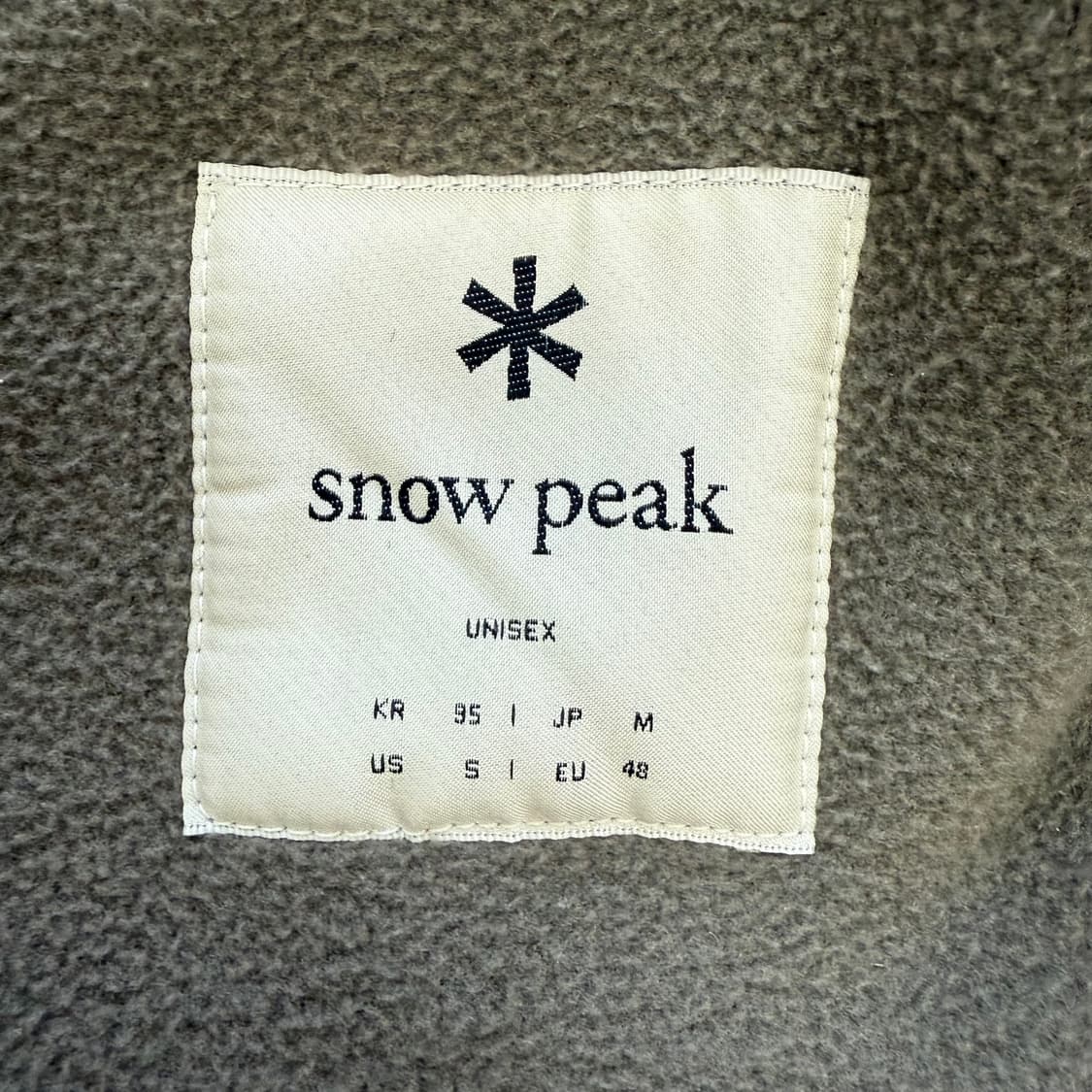 [95] 스노우피크 스탠드넥 스노우플리스 후리스 자켓 카키 3717 상품이미지5