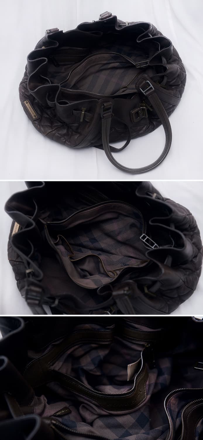 버버리 비튼 퀼팅 램스킨 벨티드 레더 빅호보백 (토트.숄더)ㅠ 상품이미지5