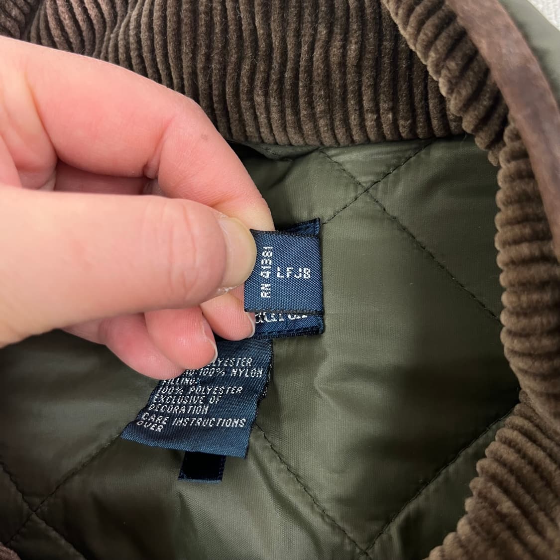 105 폴로랄프로렌 카키 퀄팅 코듀로이 자켓  상품이미지4