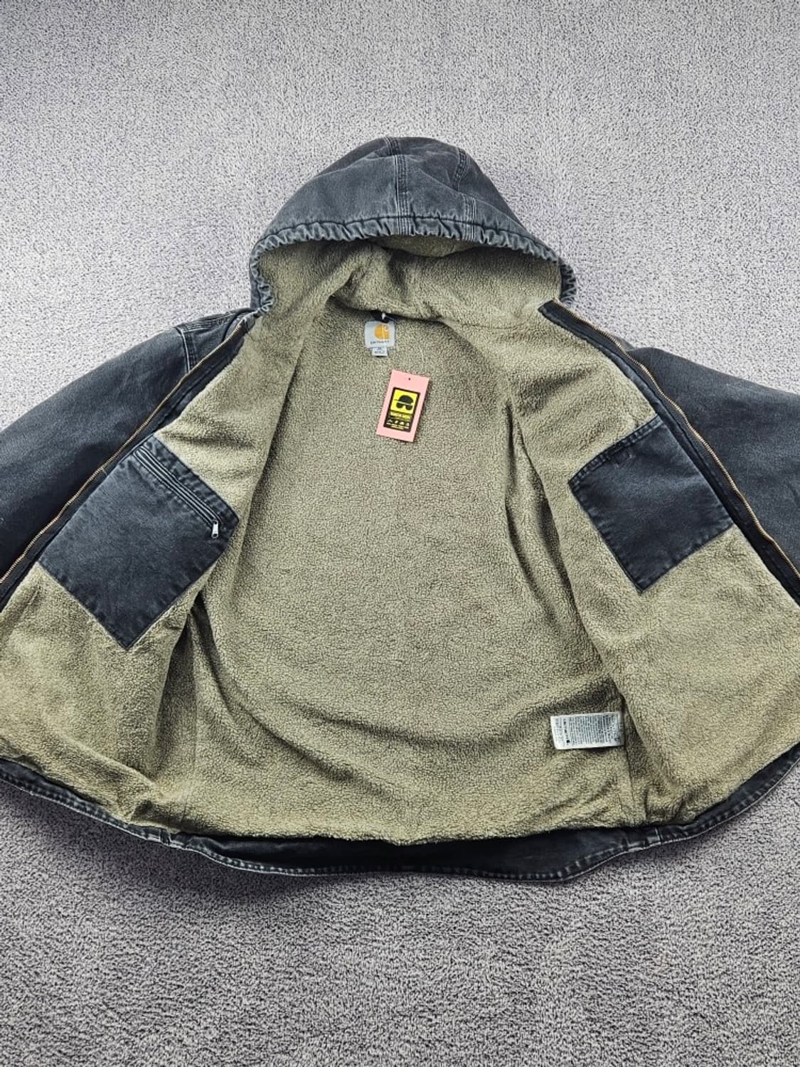 칼하트 J141 덕 캔버스 쉐르파 라이닝 워크 자켓 (XL)/ 10776 상품이미지10