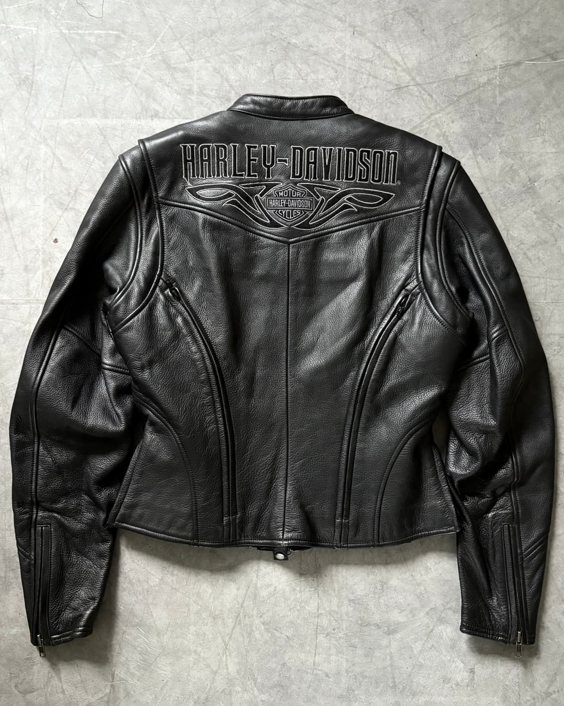 Harley Davidson 할리데이비슨 리얼 레더 레이싱 자켓 상품이미지2