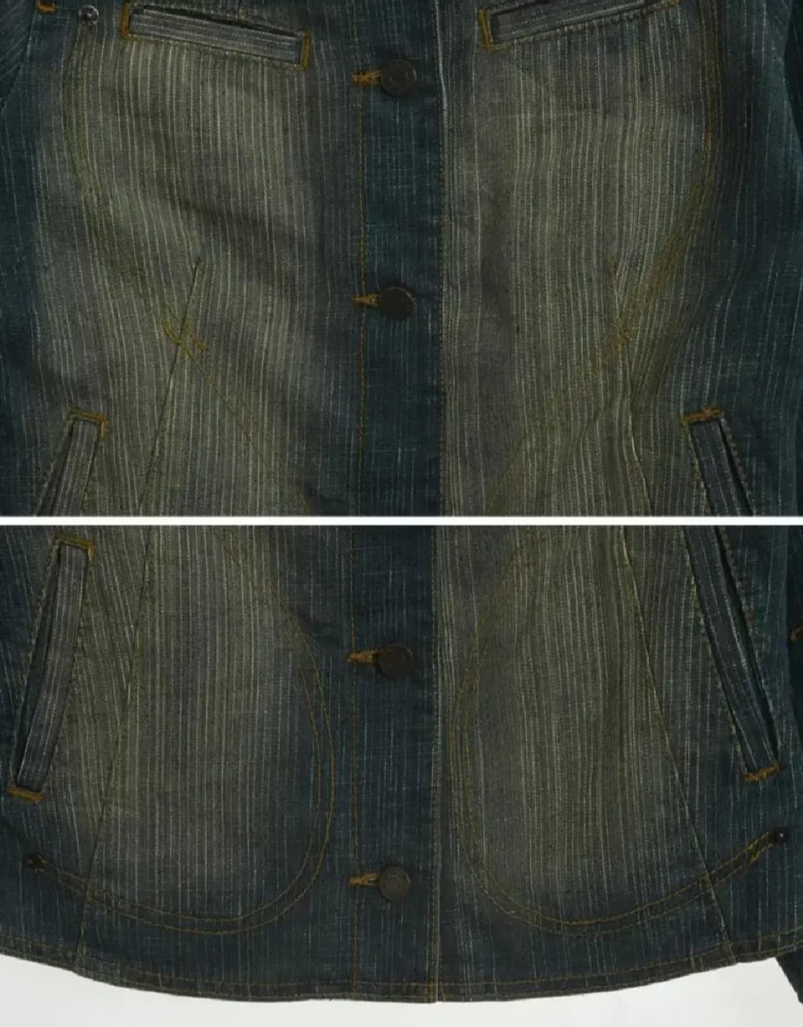 빈티지 워싱 데님셔츠 데님자켓 청셔츠 청남방 청자켓 상품이미지4