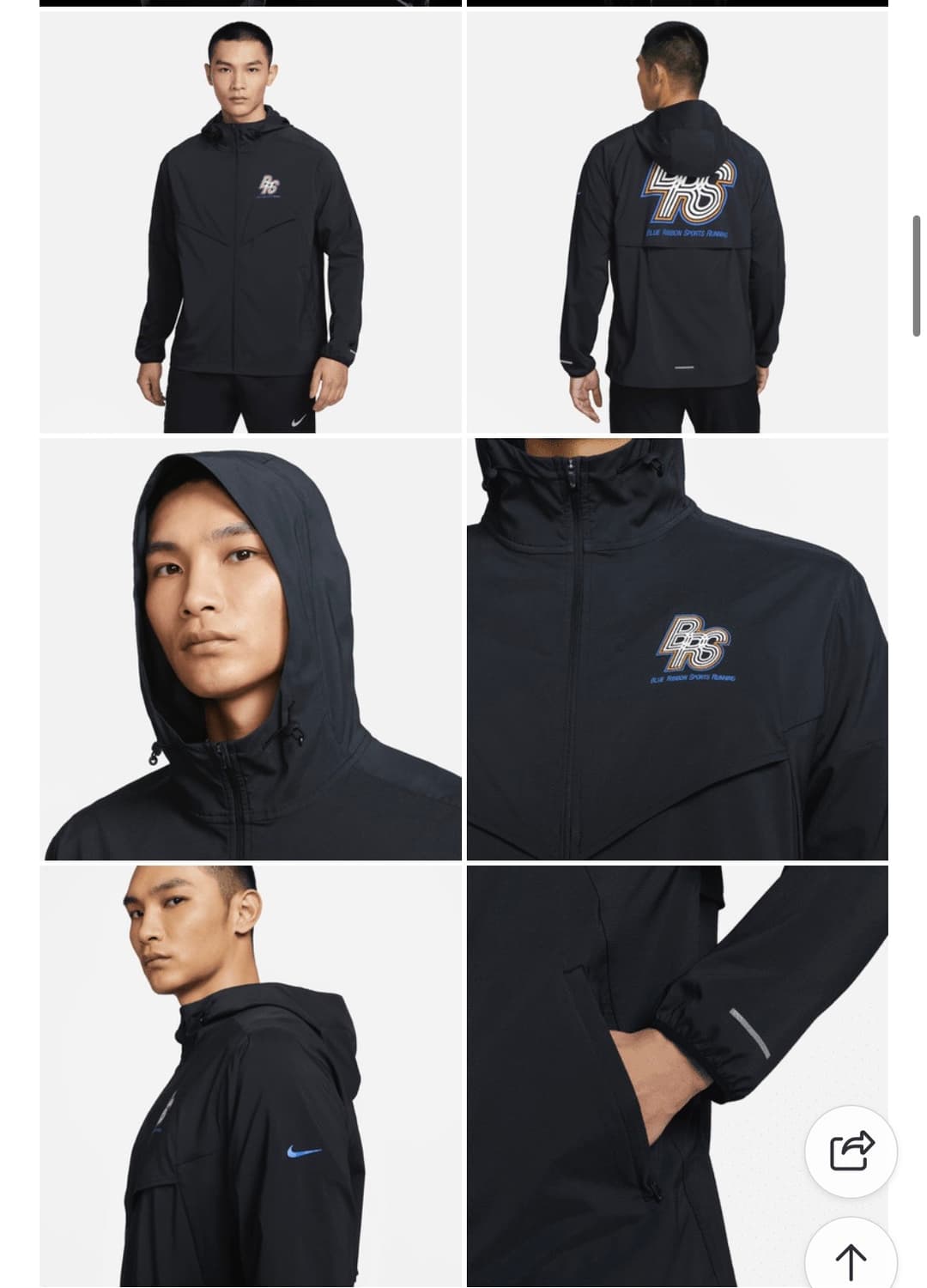 나이키 블루리본 러닝자켓 블랙 L 상품이미지1