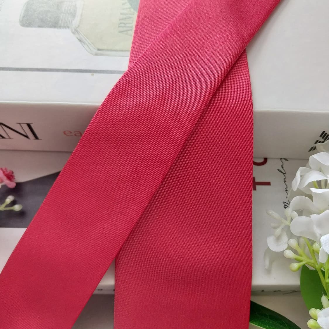 아르마니 꼴레지오니 실크 진핑크 넥타이 7.7cm A등급 k2011 상품이미지4