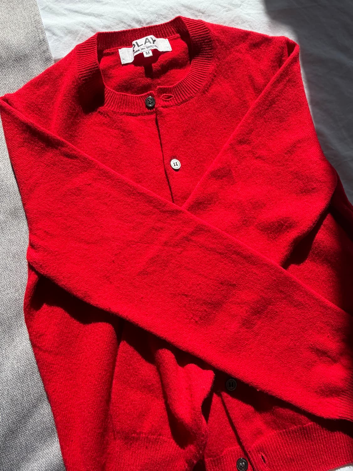 여자) 꼼데가르송 더블와펜 가디건 M 상품이미지4