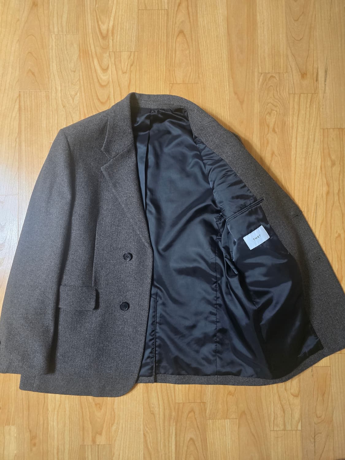 [100]딥브라운 『Redford』 헤링본 테일러드 자켓 (TNJA4F1 상품이미지2