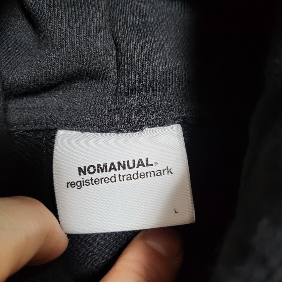 (L) nomanual 노매뉴얼 두들 로고 후드티 상품이미지7