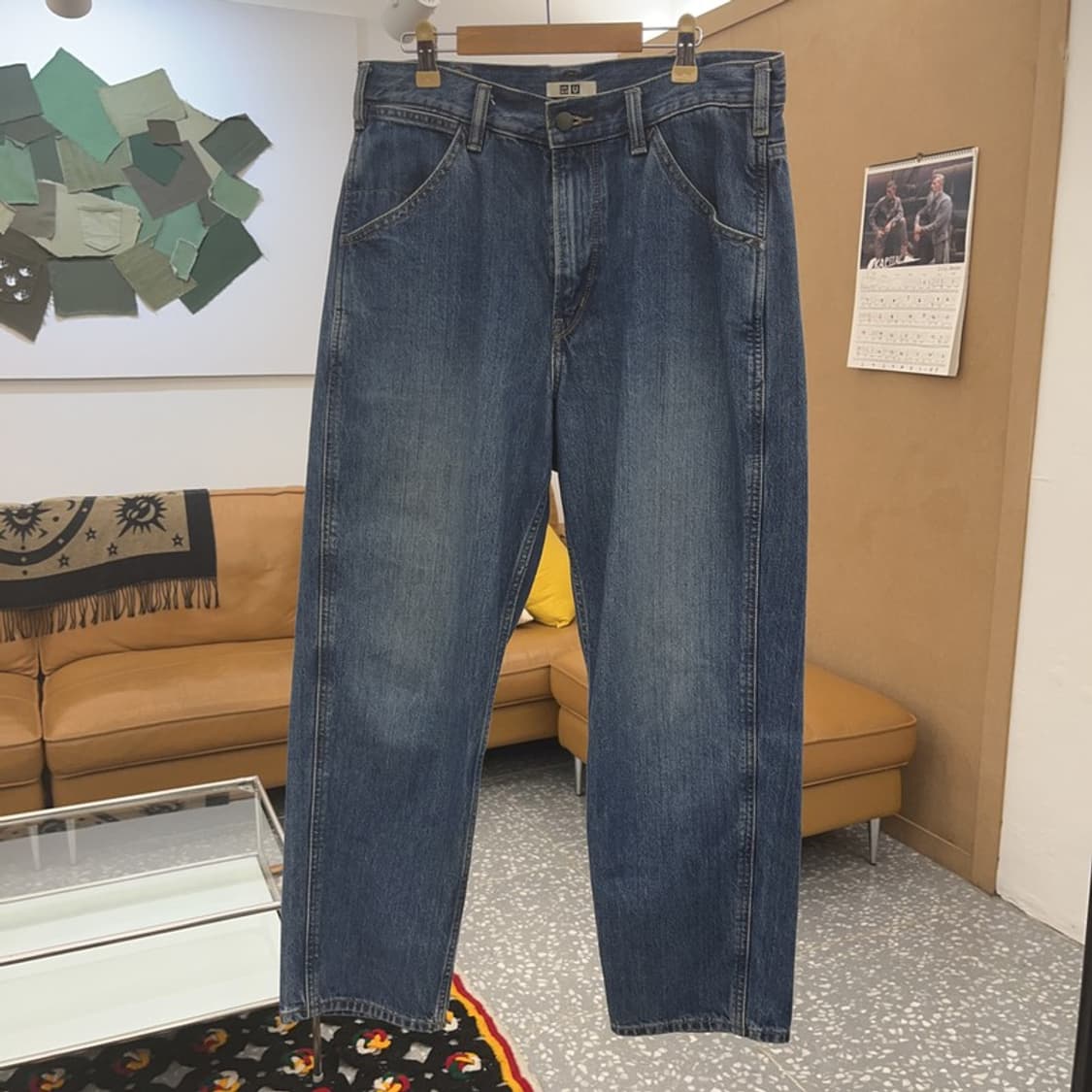 유니클로 U 르메르 모던 캐주얼 진청 데님팬츠 30인치 C08420 상품이미지3