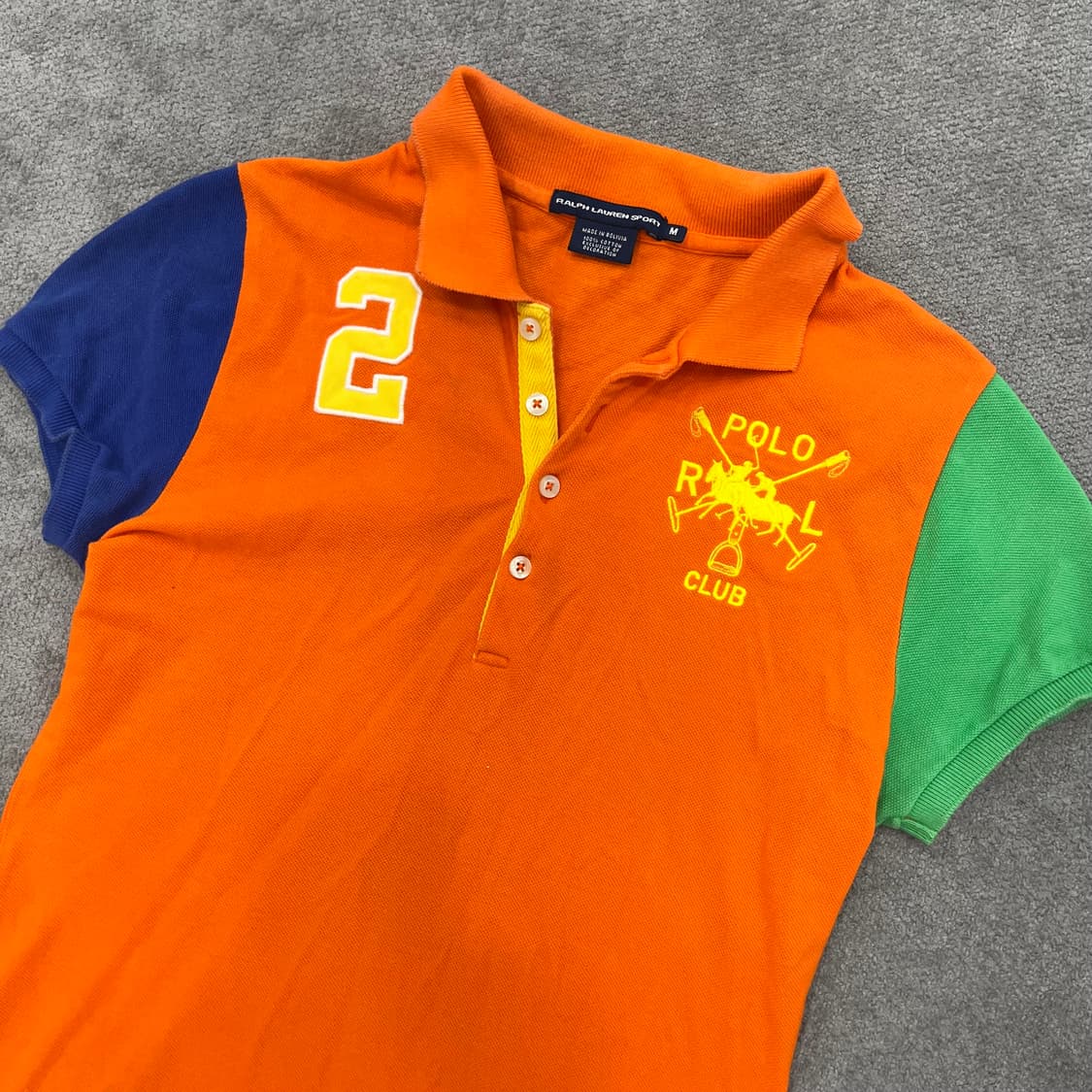 M 폴로 랄프로렌 오렌지 컬러블록 원피스 상품이미지2