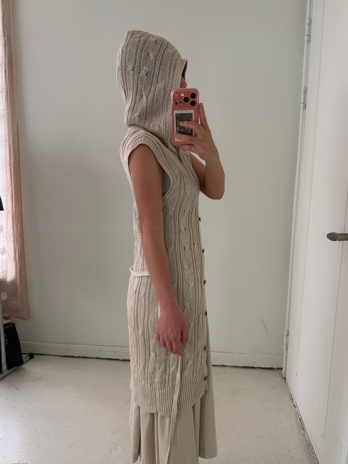 일본빈티지 모리 레이어드 후드 베스트 상품이미지4