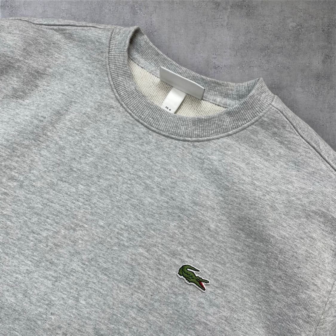 라코스테 Lacoste 라이트그레이 크루넥 코튼 맨투맨 4 (100) 상품이미지3