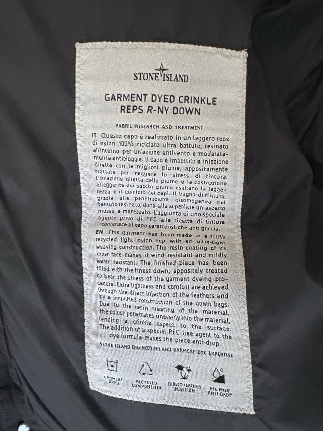 스톤아일랜드 24FW 크링클랩스 패딩 L 상품이미지7