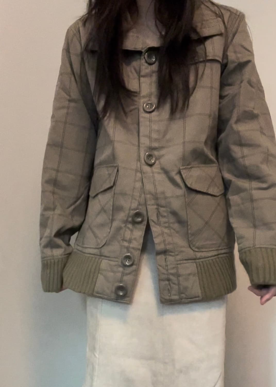 mocha brown check jacket 상품이미지2