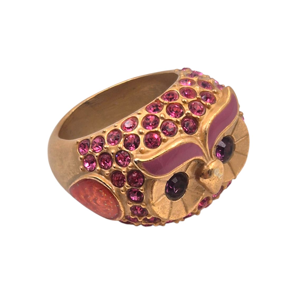 08s 안나수이 라인 스톤 파베 부엉이 반지 상품이미지1