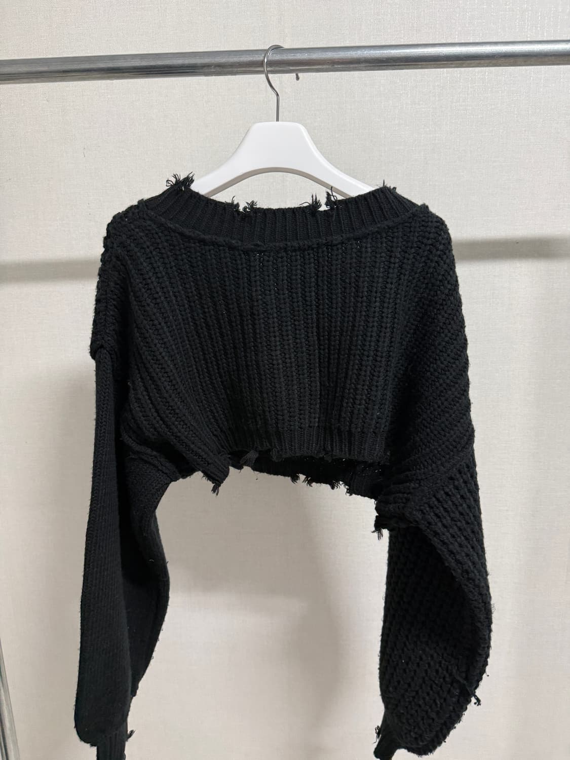 빈티지 크롭 니트 가디건 상품이미지4