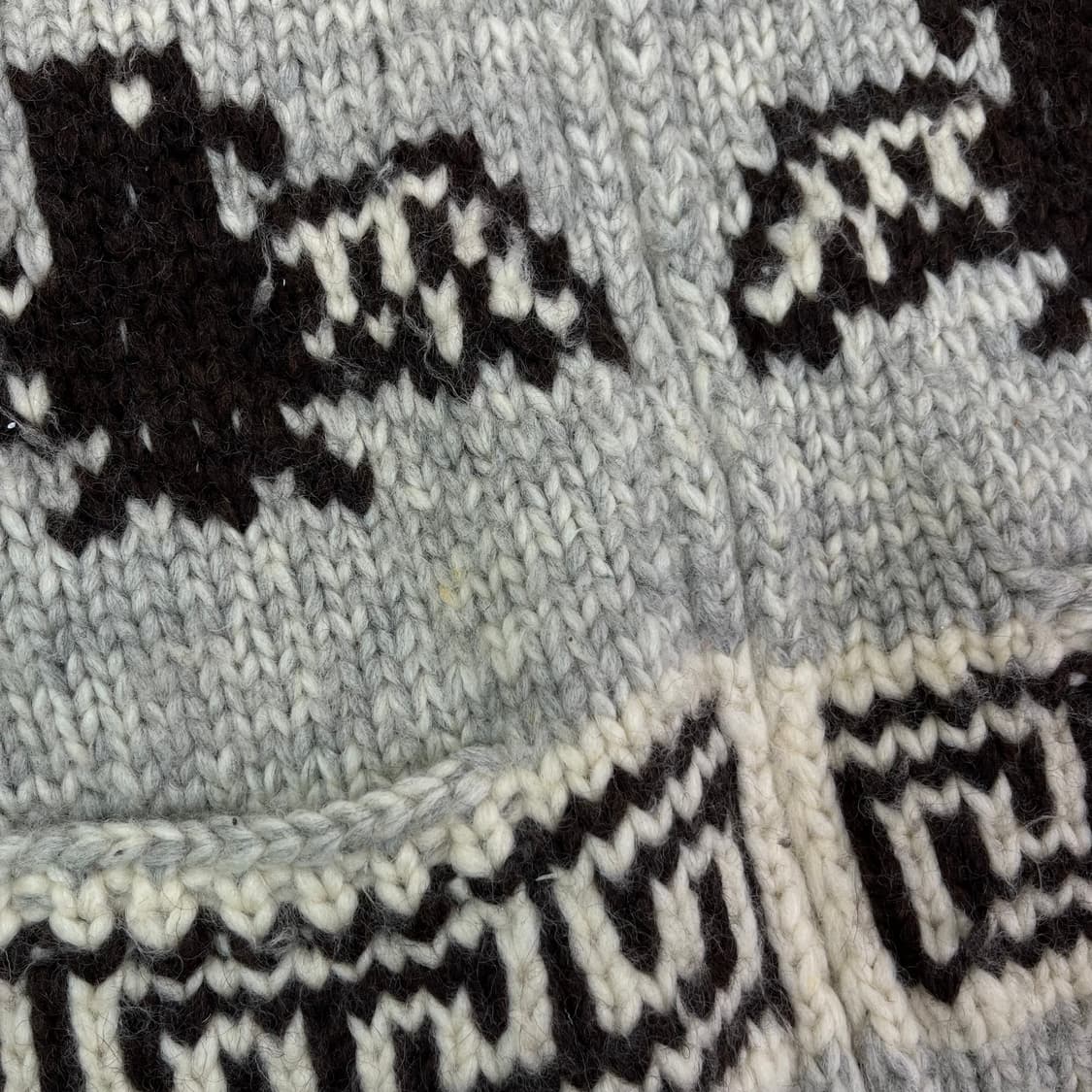 100 TUAK 캐나다 숄카라 코위찬 울 니트 집업 상품이미지4