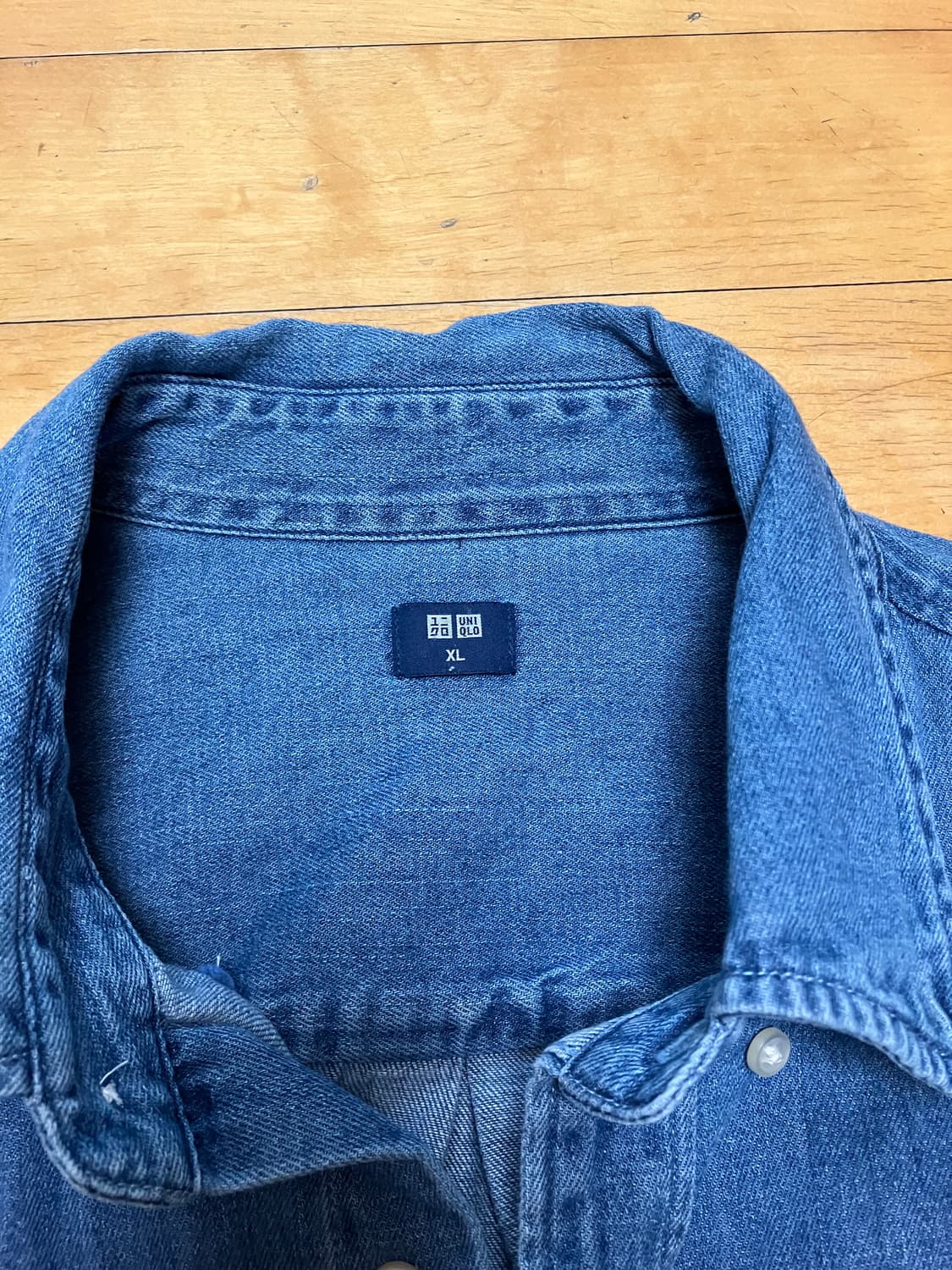 유니클로 데님 셔츠 XL 중청 상품이미지3