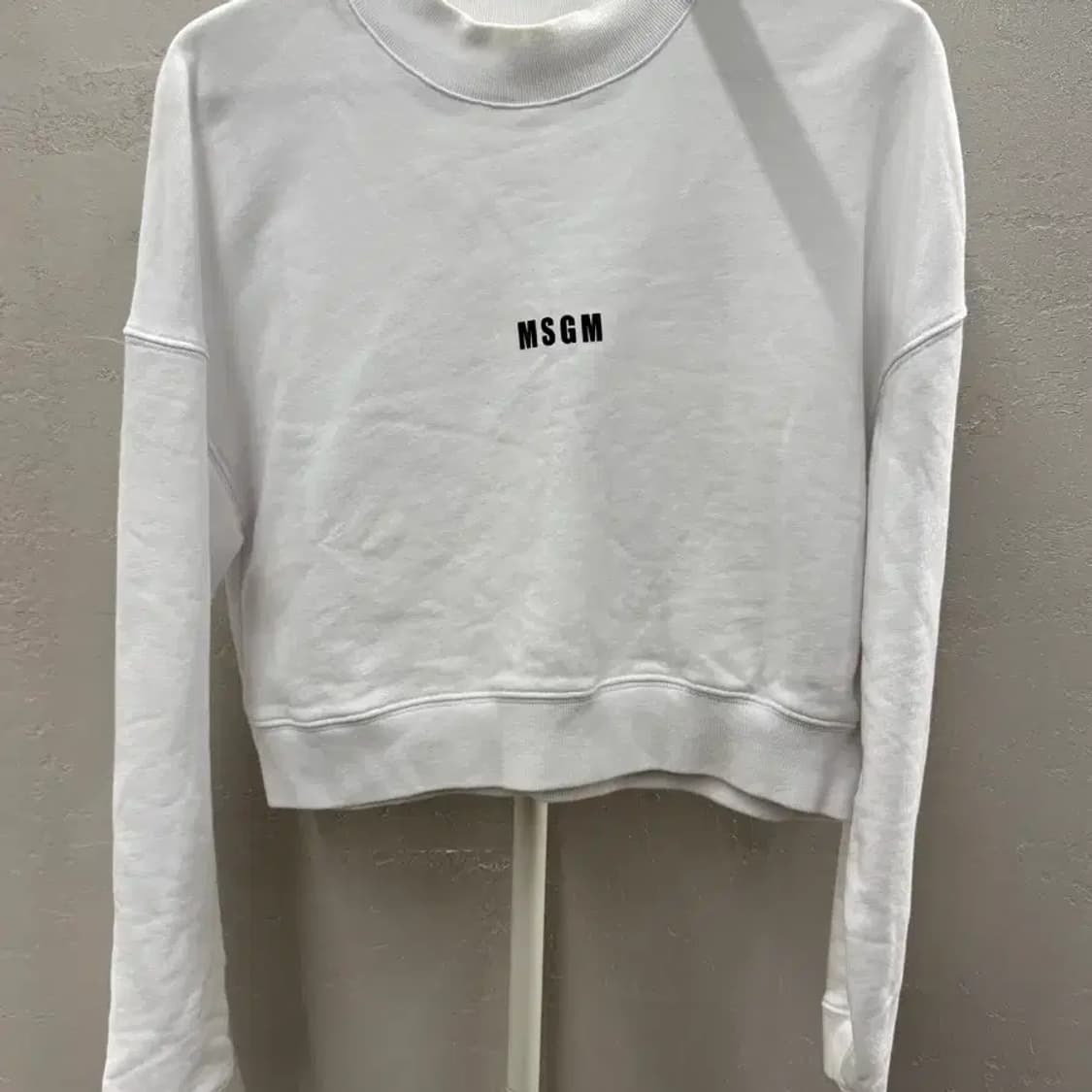 MSGM 화이트 크롭 맨투맨 XS 상품이미지2
