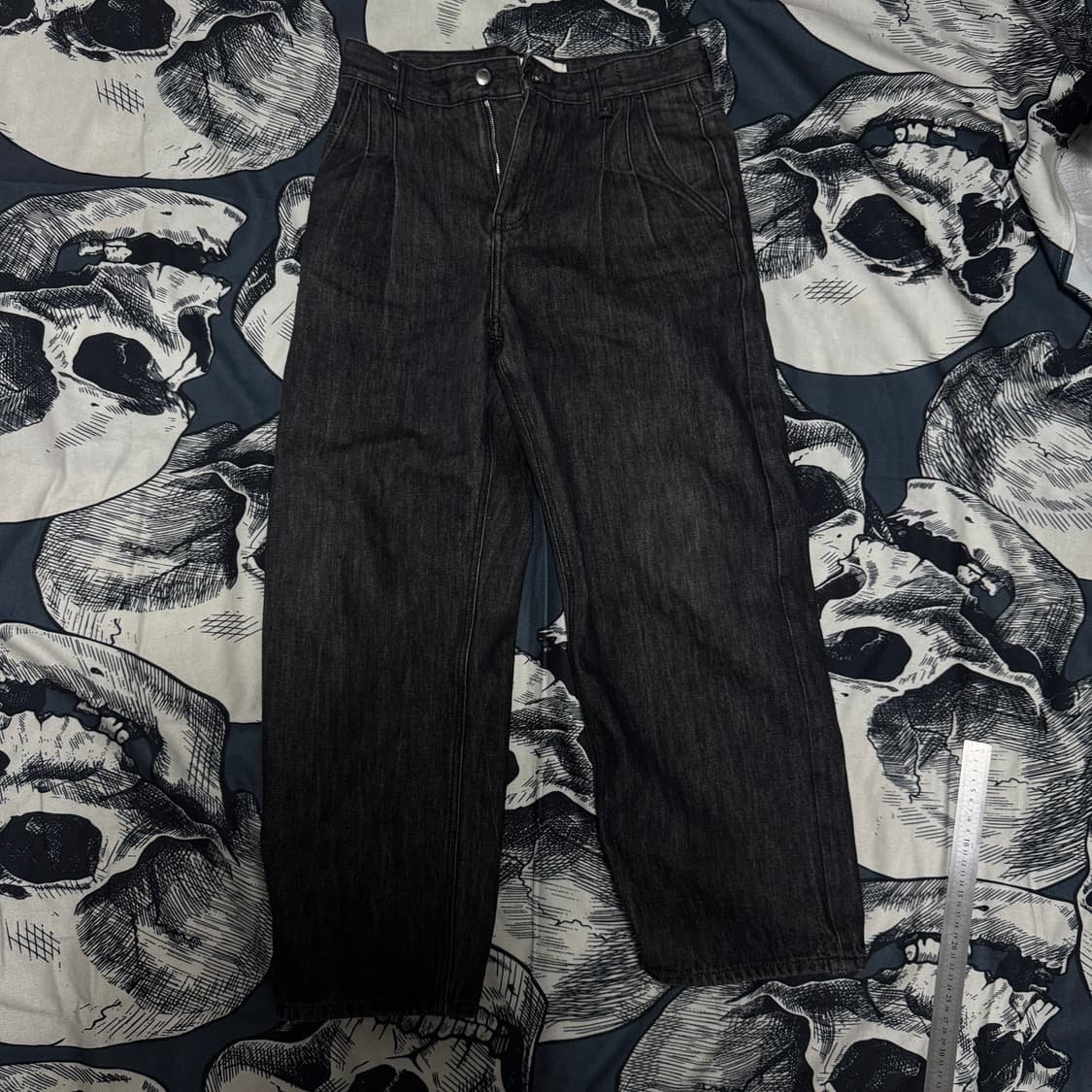 포트너스 와이드데님 흑청바지 M사이즈  상품이미지1