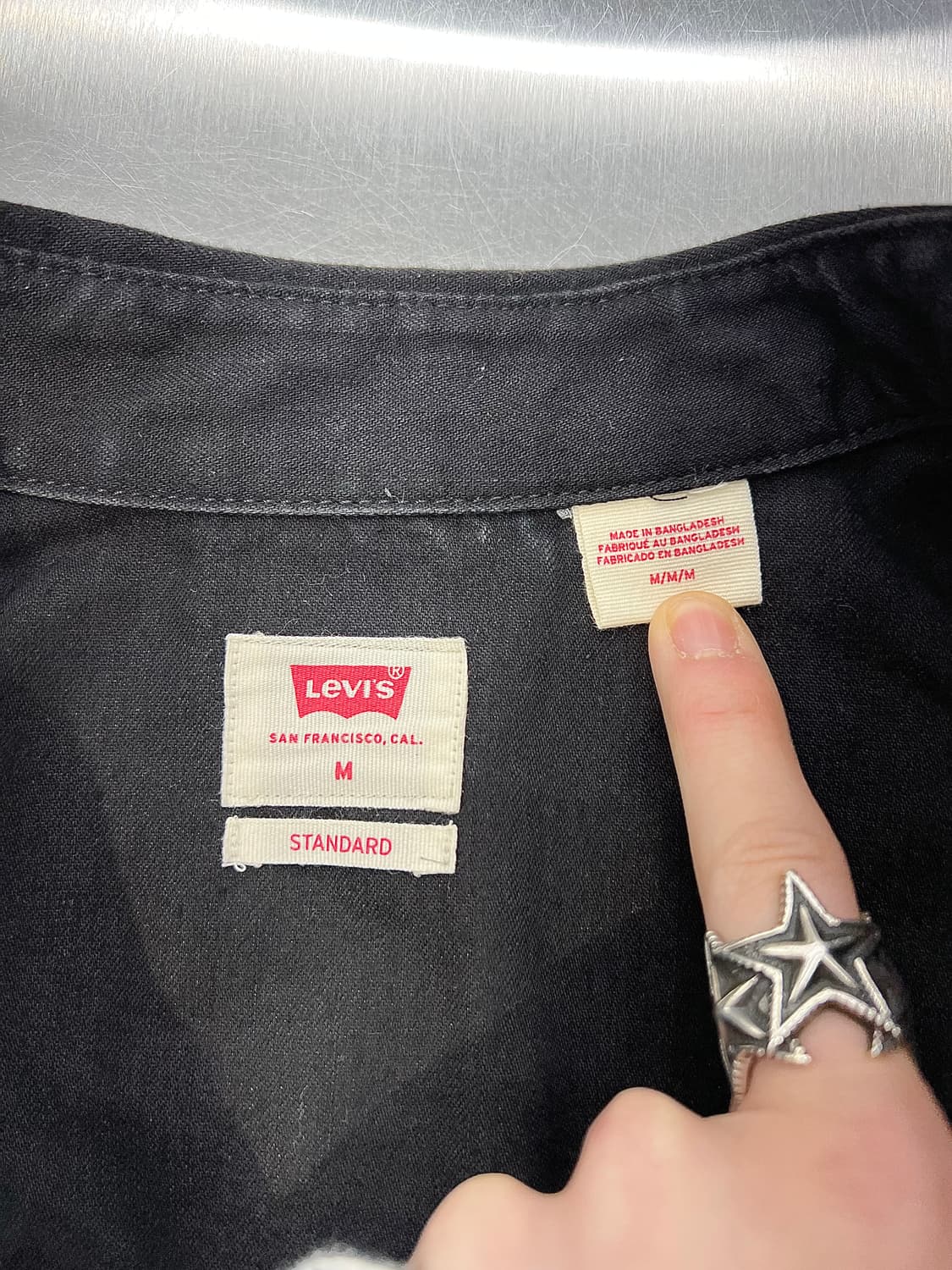 리바이스 블랙 데님 스냅 버튼 웨스턴 셔츠 상품이미지7