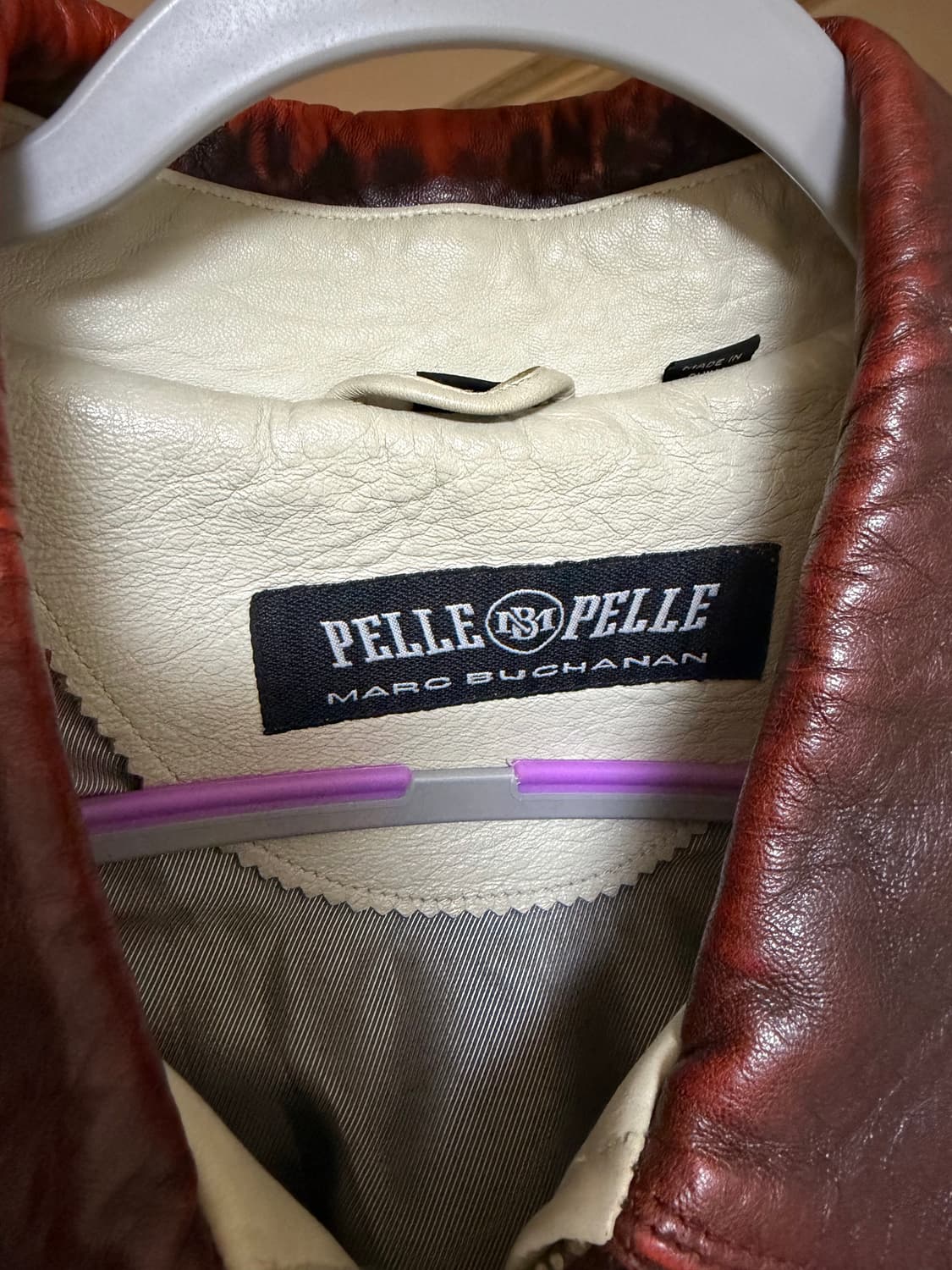 44 펠레펠레 빈티지 브라운 가죽자켓 상품이미지4