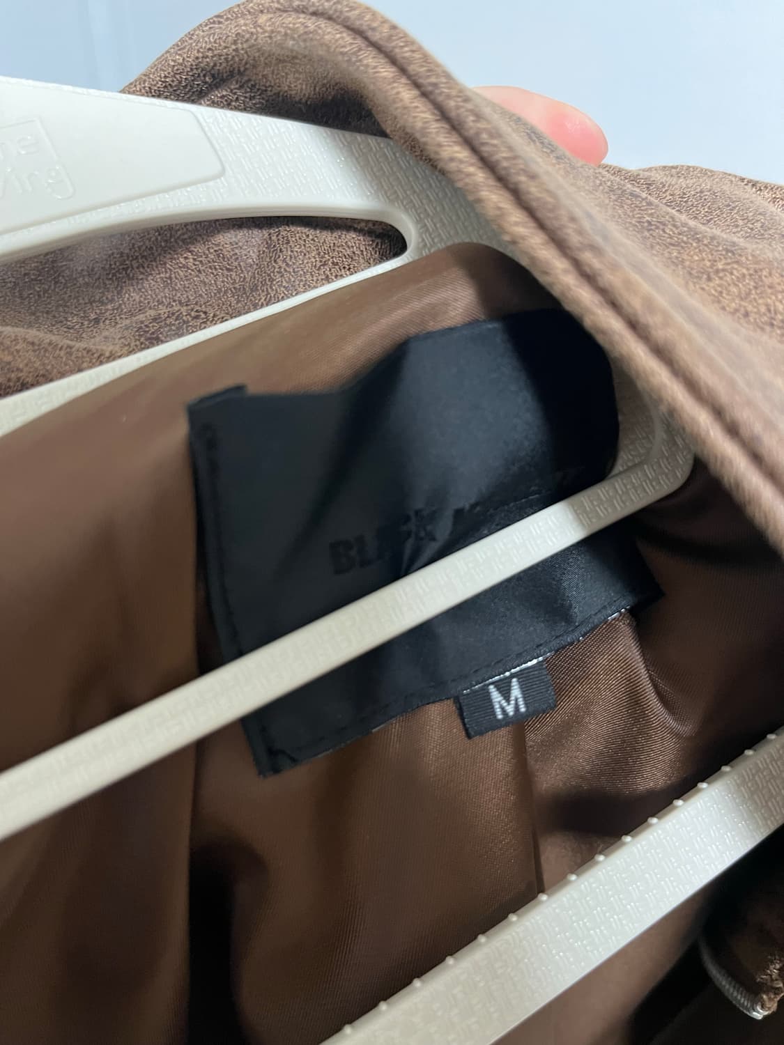 블랙모먼트 비건 스웨이드 오버핏 미니멀 인시전 스트레이트 집업 자켓 상품이미지5