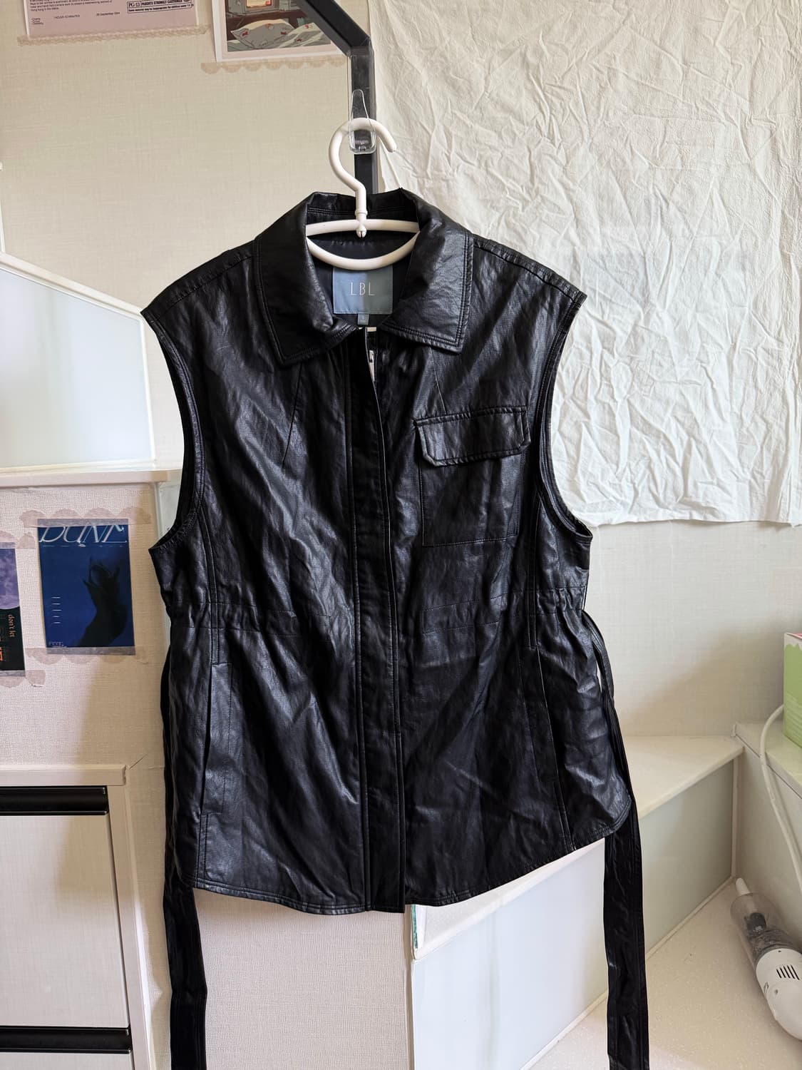 빈티지 레더 베스트 자켓 상품이미지3