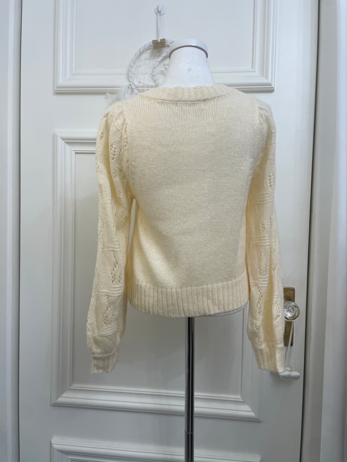 FEROUX butter pearl button sleeve croche 상품이미지3