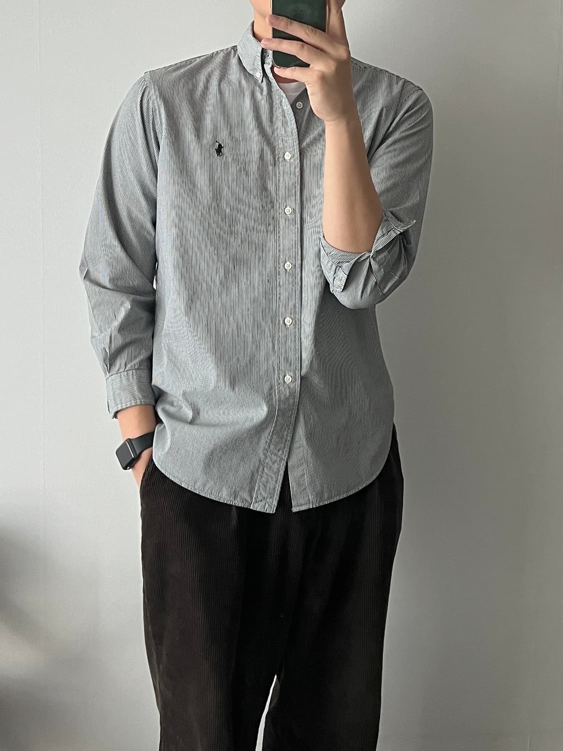 폴로 랄프로렌 블랙 스트라이프 셔츠 100-105 상품이미지7