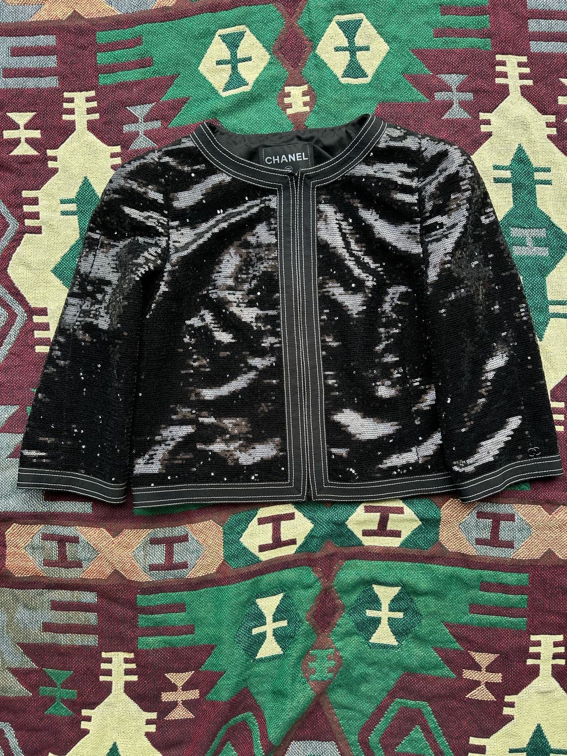 샤넬 블랙 스팽글 탑 44 상품이미지1