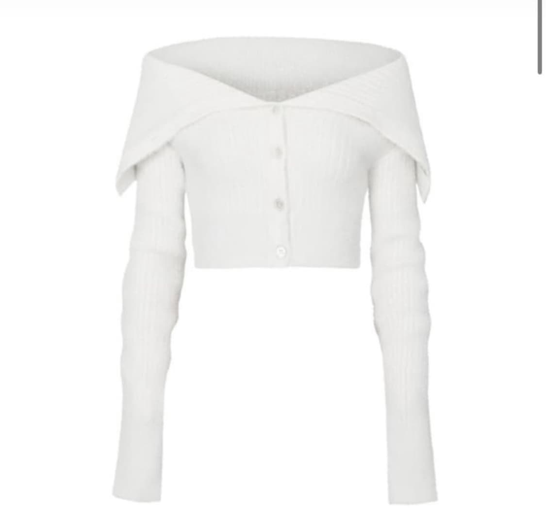 페인오어플레져 페탈 오프숄더 가디건 수지 옷 상품이미지1