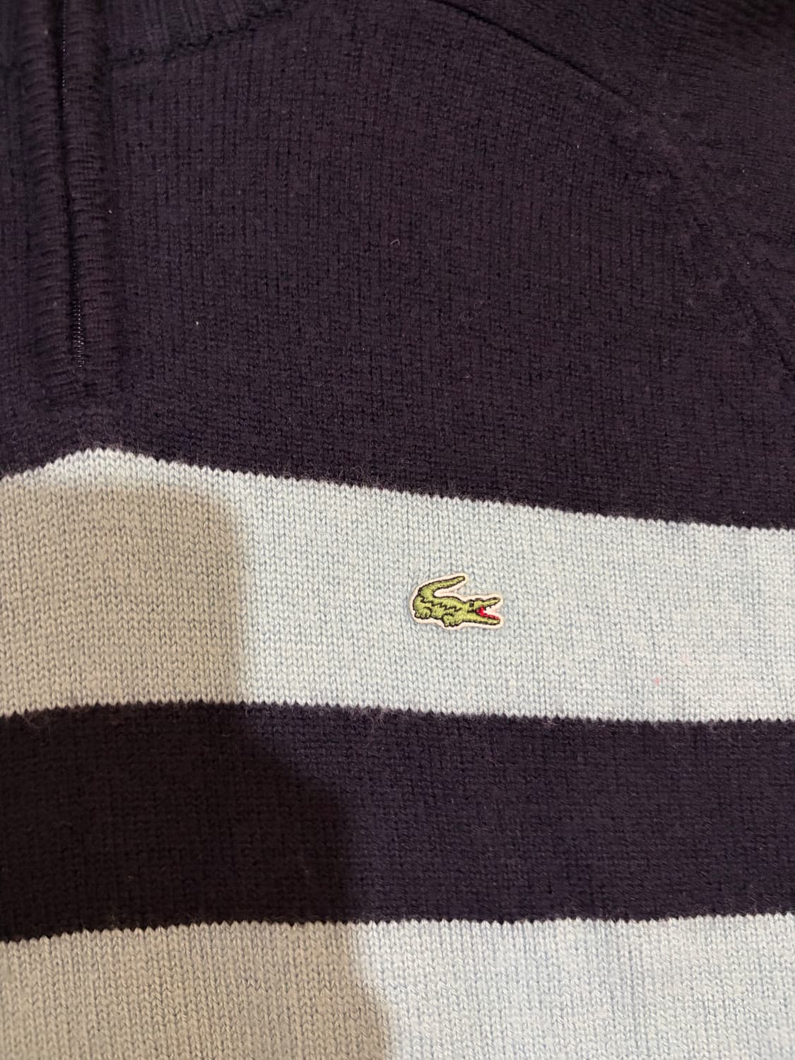 105) 라코스테 스트라이프 니트집업 상품이미지2