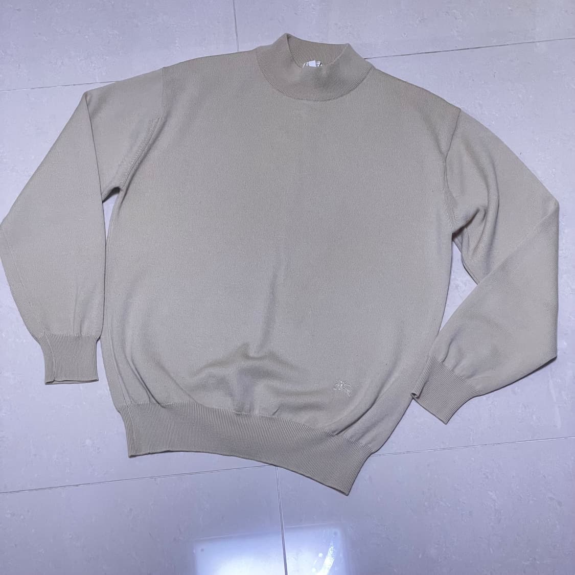 BURBERRY 버버리 하프 모크넥 울 니트 M 공용 상품이미지2