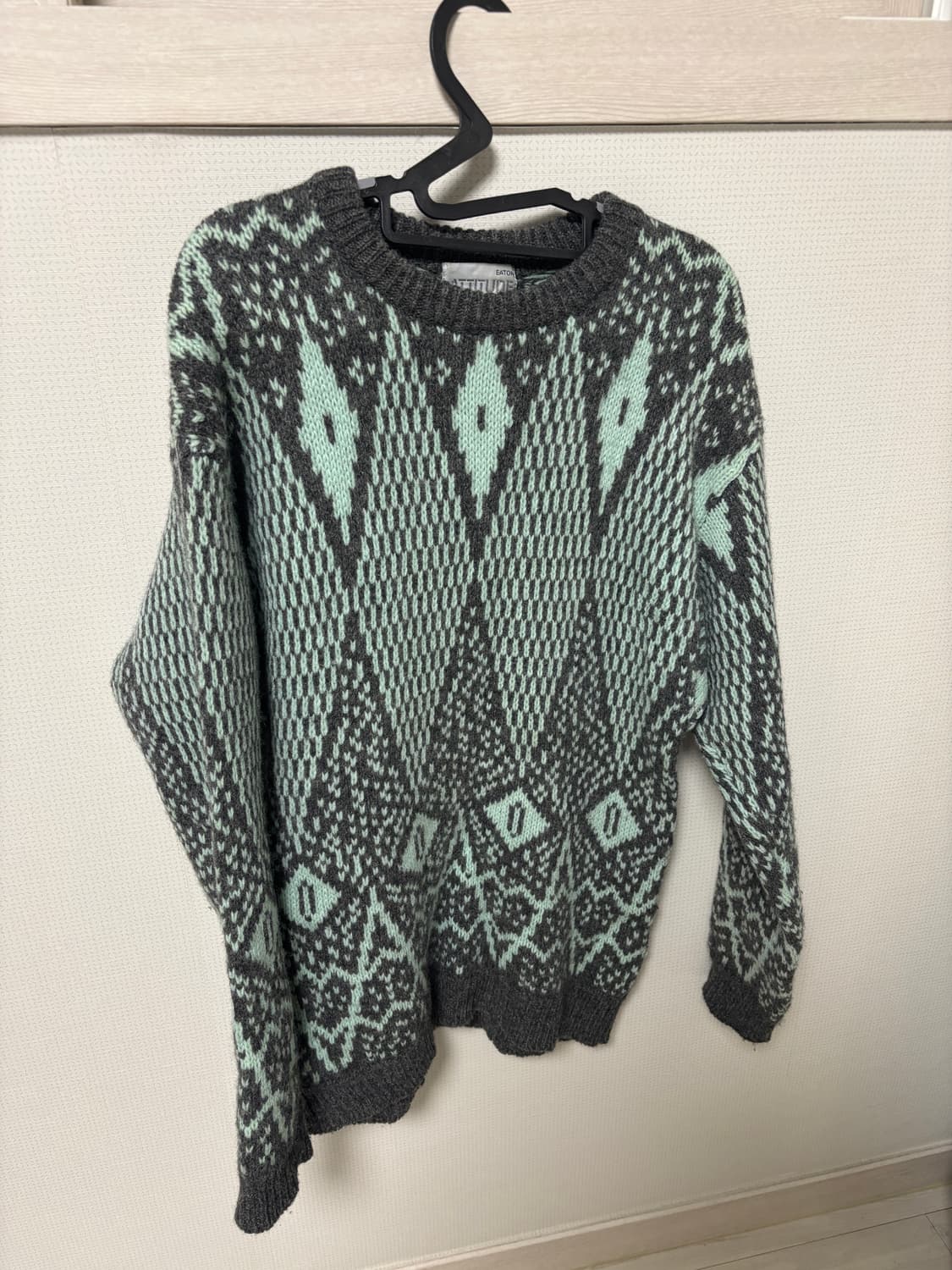 빈티지 패턴 울 니트 스웨터  상품이미지1