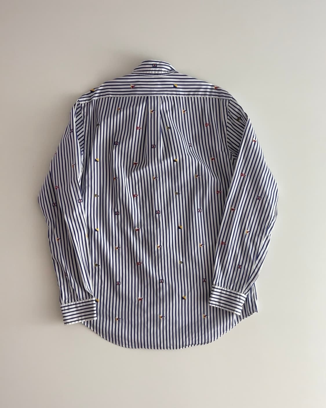 폴로 랄프로렌 플래그 자수 스트라이프 셔츠 M 상품이미지6