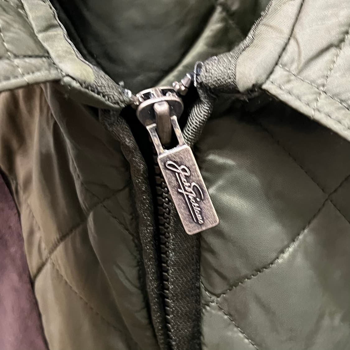  바버 배색 퀼티드 자켓 y15403 상품이미지5