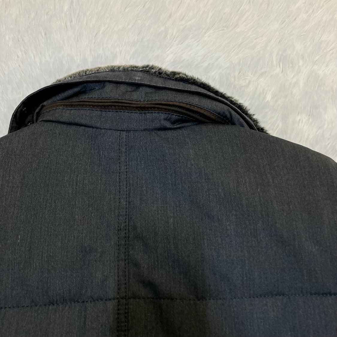 빈티지 자라 맨 차콜 넥 퍼 패딩 o-836 y2k 스트릿 모리 갸루 일 상품이미지9