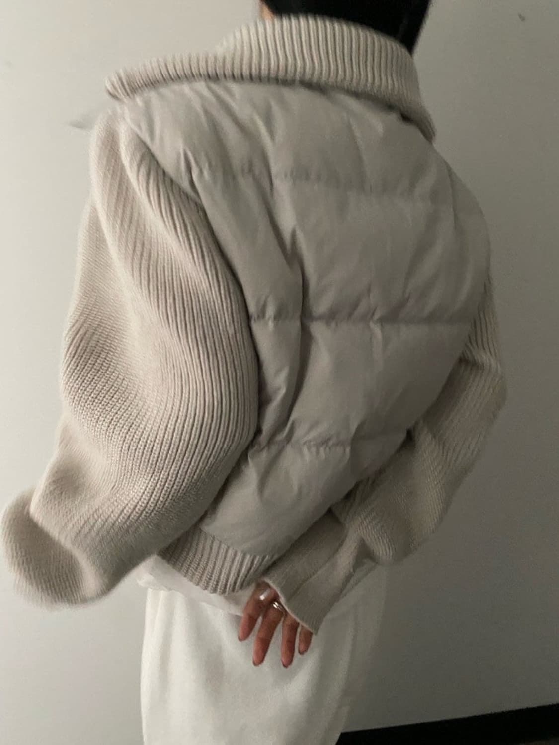 하이넥 덕다운 니트 패딩 상품이미지2